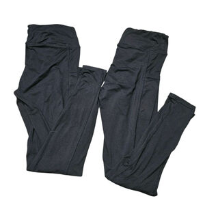 Barker Basic OS Black Leggings Two Pair Bundle Pockets